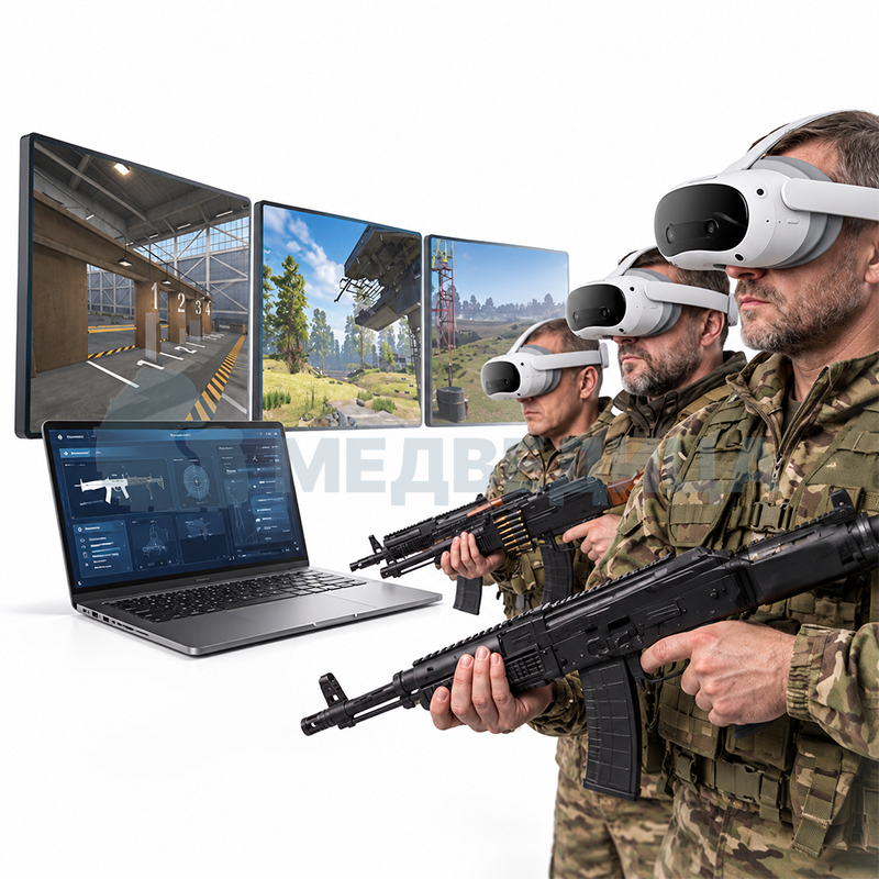 Виртуальный VR тренажер «Отработка навыков противодействия БПЛА различного типа» – Антидрон-ПРО