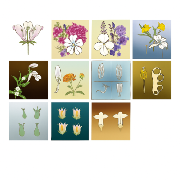 Модель аппликация строение цветка