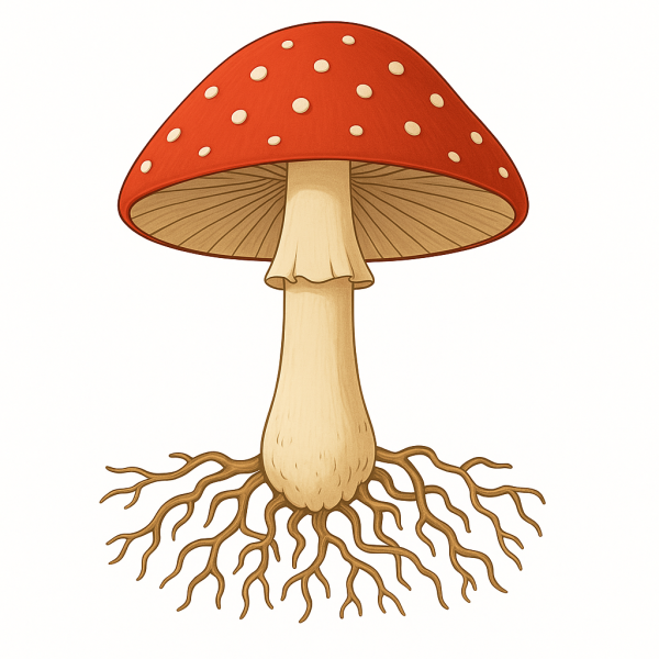 Модель аппликация размножение шляпочного гриба