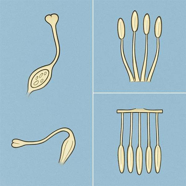Модель аппликация строение цветка