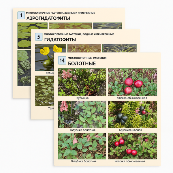 Комплект раздаточных таблиц по биологии